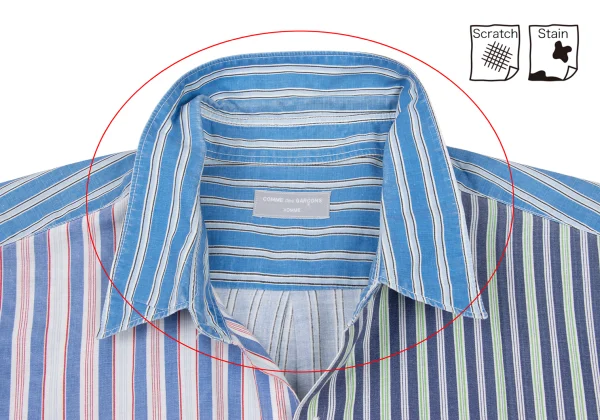COMME des GARCONS HOMME Front Crazy Pattern Striped Shirt K-175404_005
