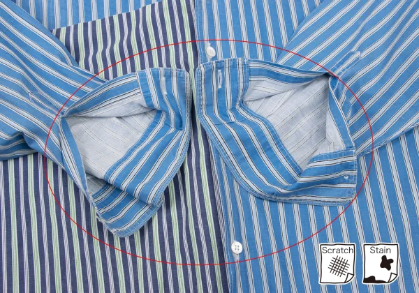 COMME des GARCONS HOMME Front Crazy Pattern Striped Shirt K-175404_009