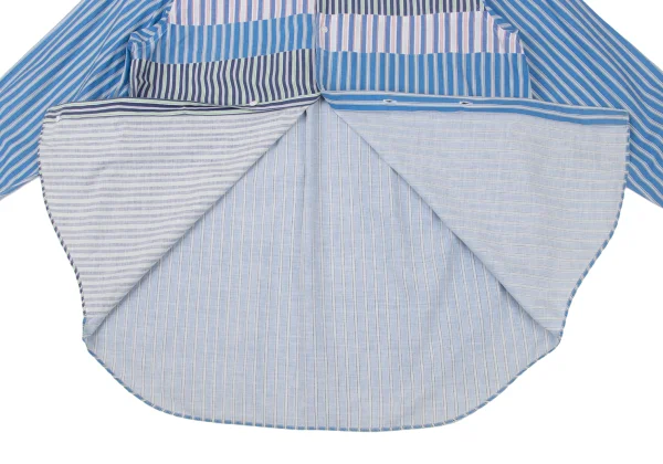 COMME des GARCONS HOMME Front Crazy Pattern Striped Shirt K-175404_011
