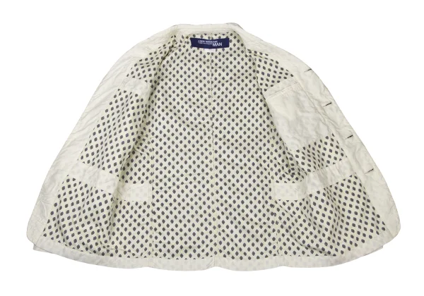 JUNYA WATANABE MAN COMME des GARCONS Patterned Lining Patch Pockets Linen Jacket K-175408_012