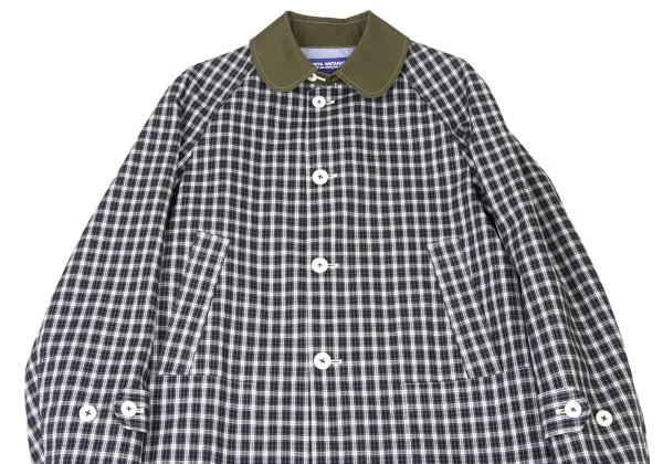 JUNYA WATANABE MAN COMME des GARCONS Checked Round Collar Long Jacket K-175409_002