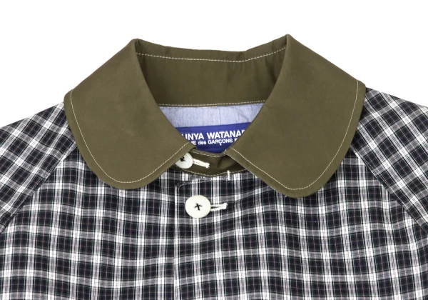JUNYA WATANABE MAN COMME des GARCONS Checked Round Collar Long Jacket K-175409_003