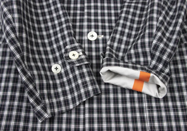 JUNYA WATANABE MAN COMME des GARCONS Checked Round Collar Long Jacket K-175409_007