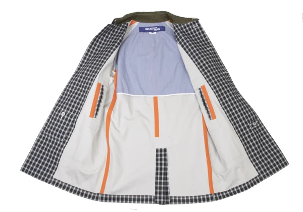 JUNYA WATANABE MAN COMME des GARCONS Checked Round Collar Long Jacket K-175409_014