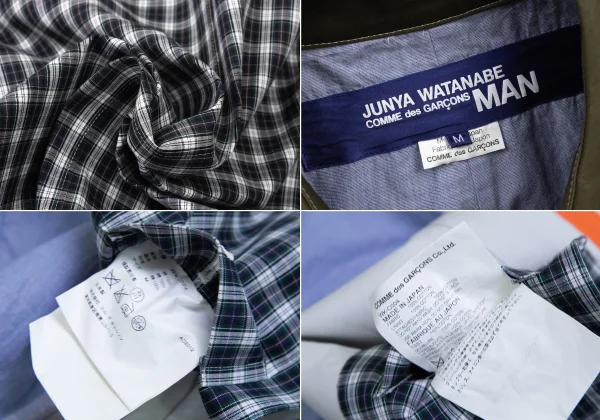 JUNYA WATANABE MAN COMME des GARCONS Checked Round Collar Long Jacket K-175409_018