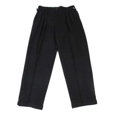 COMME des GARCONS HOMME Brushed Wool Blend Two Tuck Pants