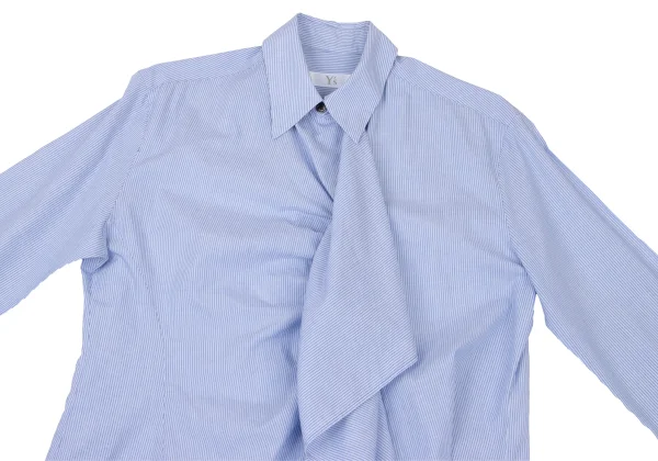 Y's Gather Frill Stripe Cotton Shirt K-175412_003