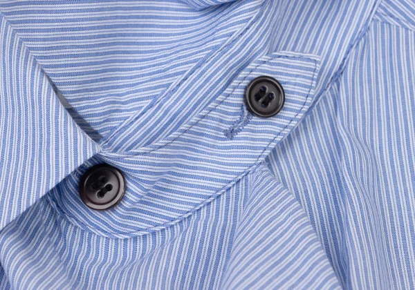 Y's Gather Frill Stripe Cotton Shirt K-175412_005