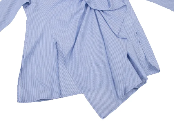 Y's Gather Frill Stripe Cotton Shirt K-175412_010