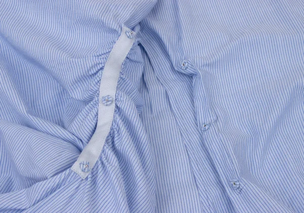 Y's Gather Frill Stripe Cotton Shirt K-175412_013