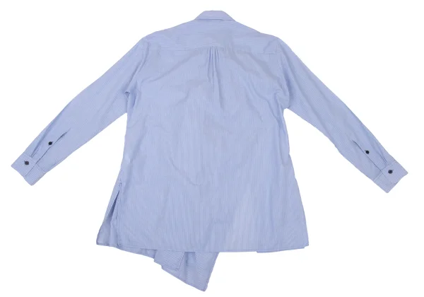 Y's Gather Frill Stripe Cotton Shirt K-175412_014