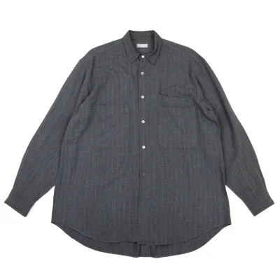 COMME des GARCONS HOMME Stripe Double Pocket Rayon Shirt