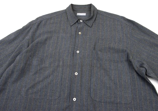 COMME des GARCONS HOMME Stripe Double Pocket Rayon Shirt K-175414_002