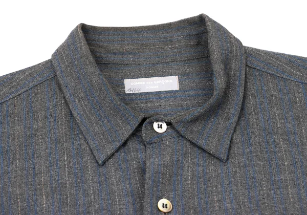 COMME des GARCONS HOMME Stripe Double Pocket Rayon Shirt K-175414_003