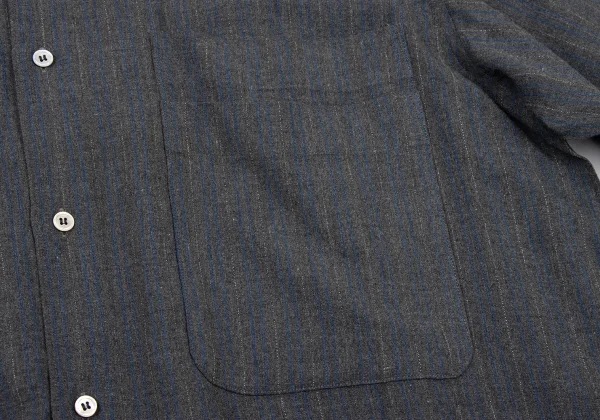 COMME des GARCONS HOMME Stripe Double Pocket Rayon Shirt K-175414_005