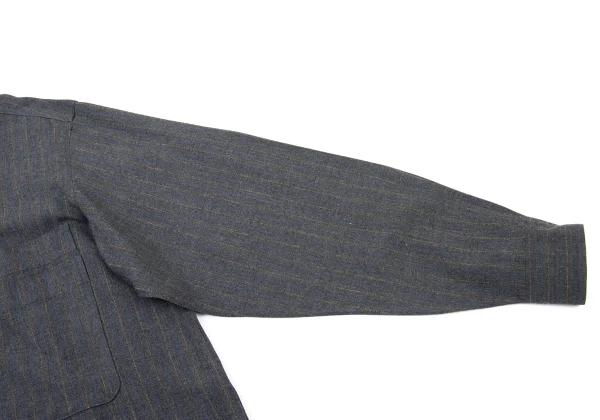 COMME des GARCONS HOMME Stripe Double Pocket Rayon Shirt K-175414_007
