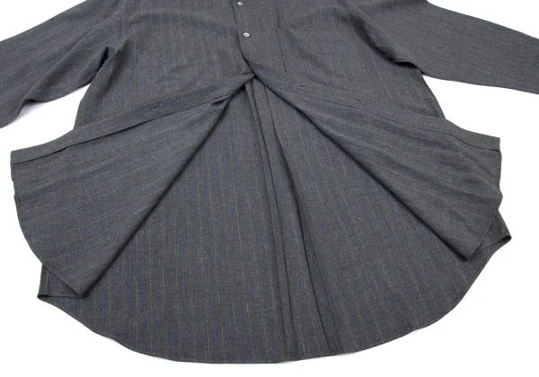 COMME des GARCONS HOMME Stripe Double Pocket Rayon Shirt K-175414_012