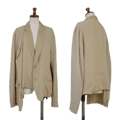 Y's Cupra Blend Half-Wrap Design Jacket