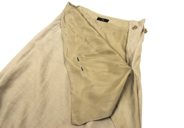 Y's Cupra Blend Wrap-Like Design Skirt K-175419_007