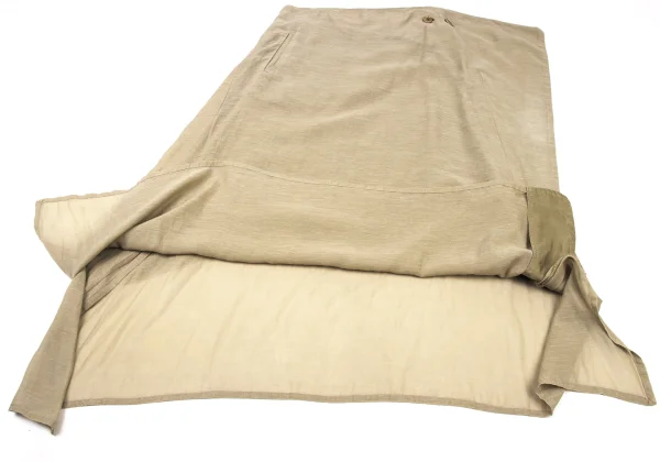 Y's Cupra Blend Wrap-Like Design Skirt K-175419_010