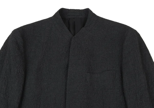 ISSEY MIYAKE MEN Wool Wrinkled Stand-Collar Jacket K-175422_002