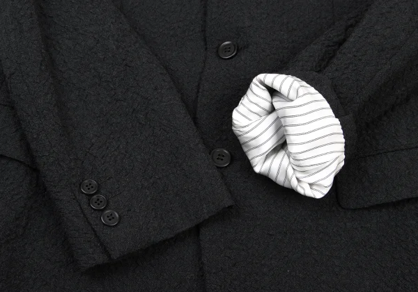 ISSEY MIYAKE MEN Wool Wrinkled Stand-Collar Jacket K-175422_006