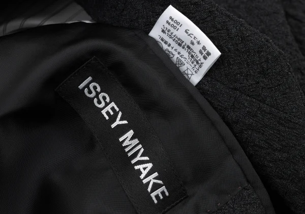 ISSEY MIYAKE MEN Wool Wrinkled Stand-Collar Jacket K-175422_015