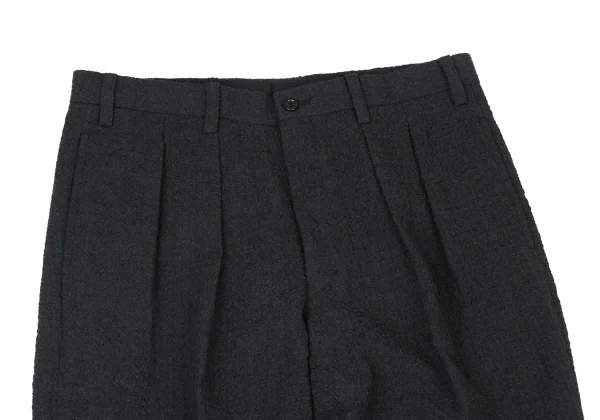 ISSEY MIYAKE MEN Wool Wrinkled Tuck Double Pants K-175423_002