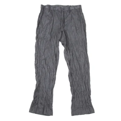 ISSEY MIYAKE MEN Wrinkle Poly Cotton Pants
