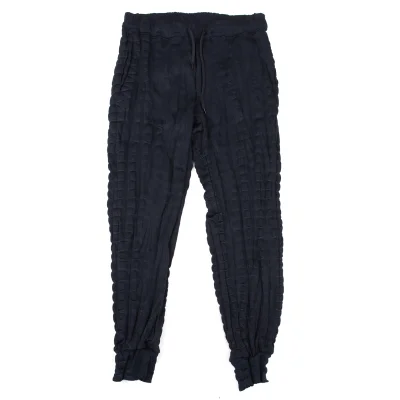 ISSEY MIYAKE MEN Poly Cotton Gathered Detail Drawstring Jogger Pants