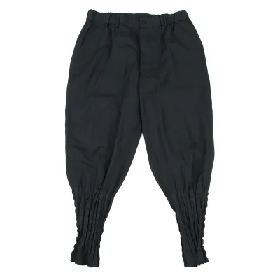 ISSEY MIYAKE MEN Poly Wool Cinched Hem Tapered Pants