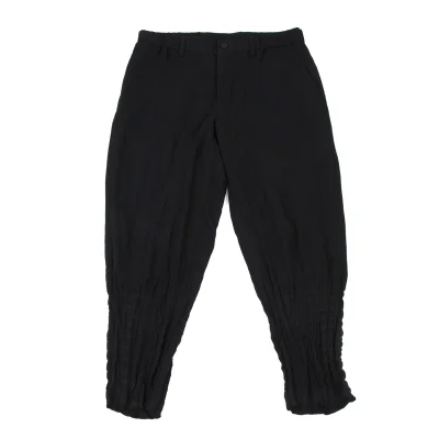 ISSEY MIYAKE MEN Poly Wool Cinched Hem Tapered Pants