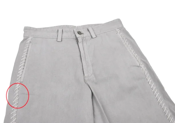 ISSEY MIYAKE MEN Cotton Side Stitch Switching Design Pants K-175432_002