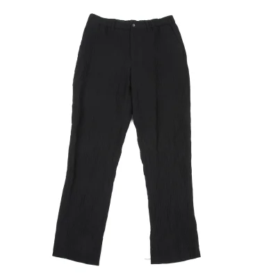 ISSEY MIYAKE MEN Wool Blend Crinkle Pleat Tapered Pants