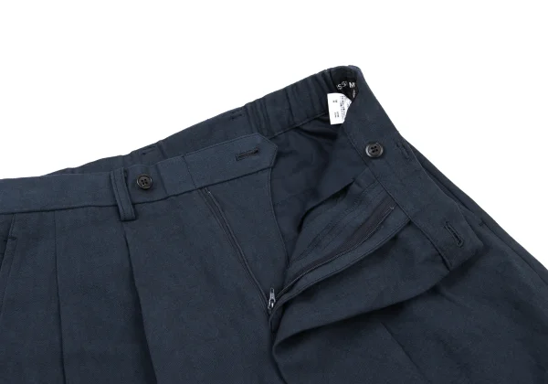 ISSEY MIYAKE MEN Cotton Linen Pleated Shorts K-175437_004
