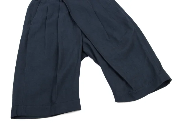 ISSEY MIYAKE MEN Cotton Linen Pleated Shorts K-175437_007