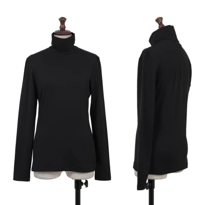 Y's Nylon Blend High Neck Stretch Fabric Top