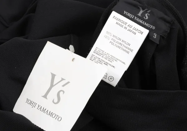 Y's Nylon Blend High Neck Stretch Fabric Top K-175439_012