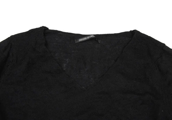 Y's Wrinkle Wool V-neck Knit Top K-175440_006