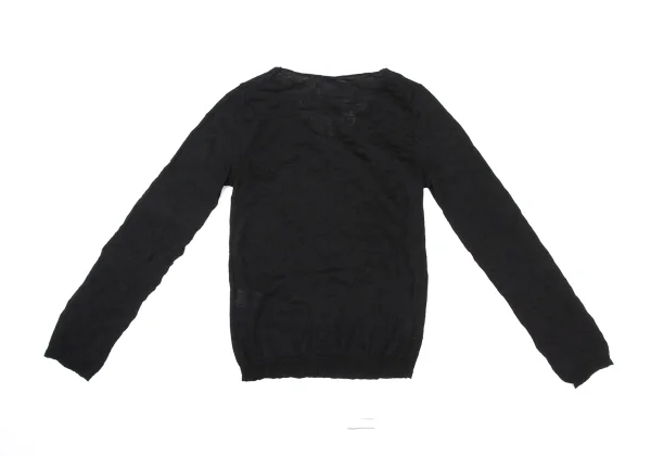 Y's Wrinkle Wool V-neck Knit Top K-175440_011