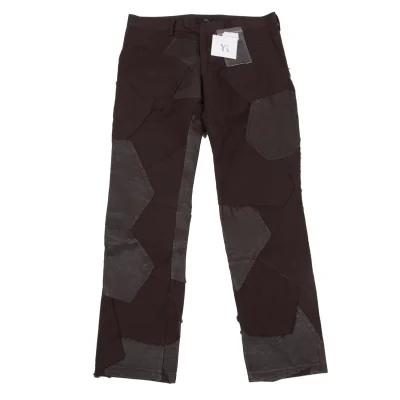 Y's Leather Patch Switching Design Pants
