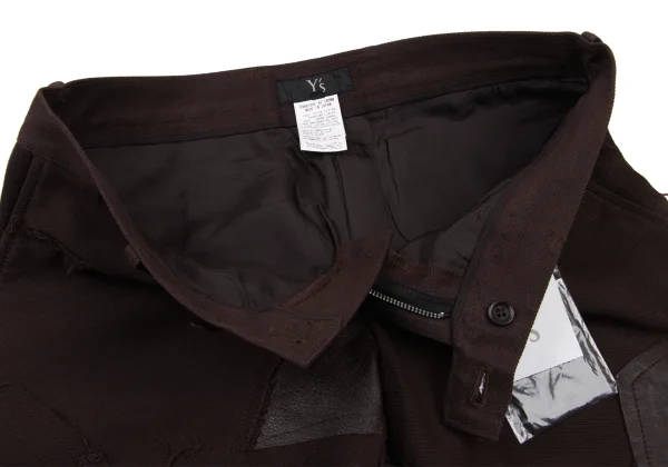 Y's Leather Patch Switching Design Pants K-175446_004