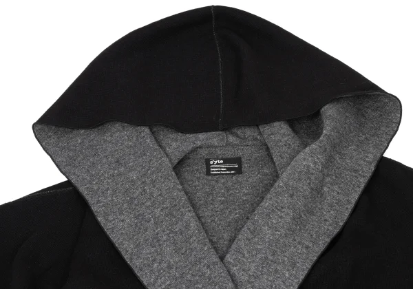 s'yte Wool Blend Double Face Hooded Knit Coat K-175449_004