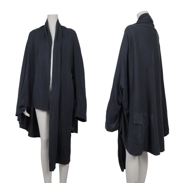 Ground Y Asymmetrical Poncho Cardigan Navy 2 K-175450_001