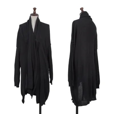 Y's Cotton Stole Neck Knit Cardigan