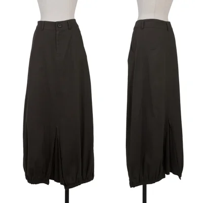 Y's Gathered Hem Cotton Skirt