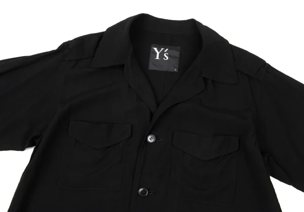 Y's Cupro Safari Shirt Jacket K-175462_003