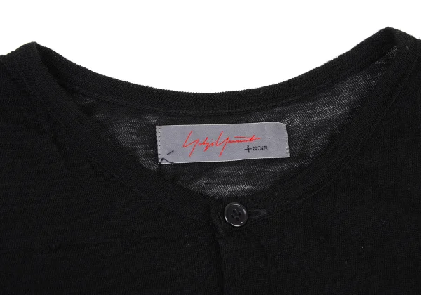 Yohji Yamamoto NOIR Wool See-through Knit Cardigan K-175464_005
