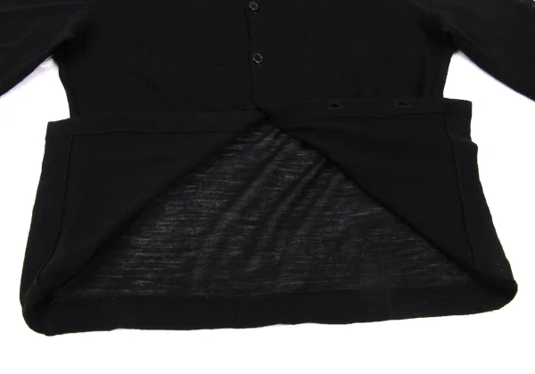 Yohji Yamamoto NOIR Wool See-through Knit Cardigan K-175464_010