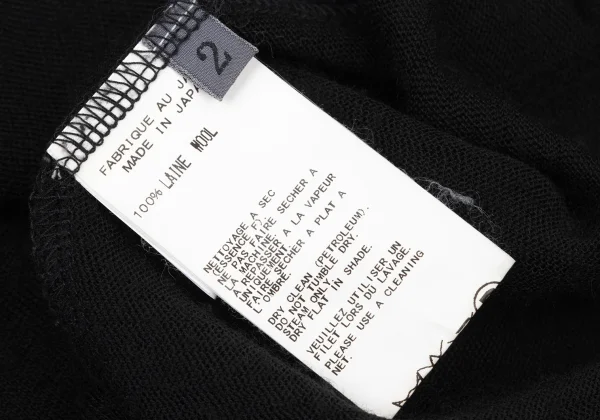 Yohji Yamamoto NOIR Wool See-through Knit Cardigan K-175464_014